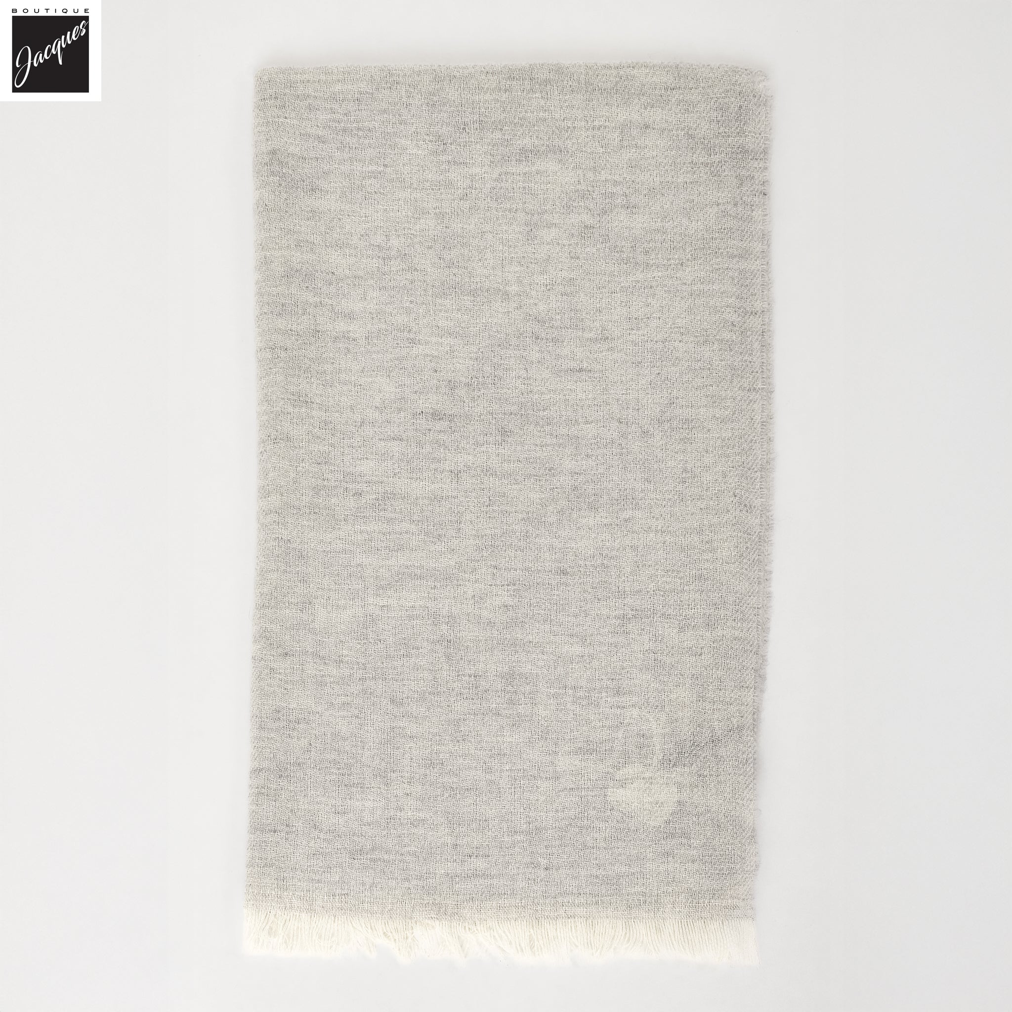 Oatmeal Mélange Cashmere-Wool Scarf - Paolo Albizzati