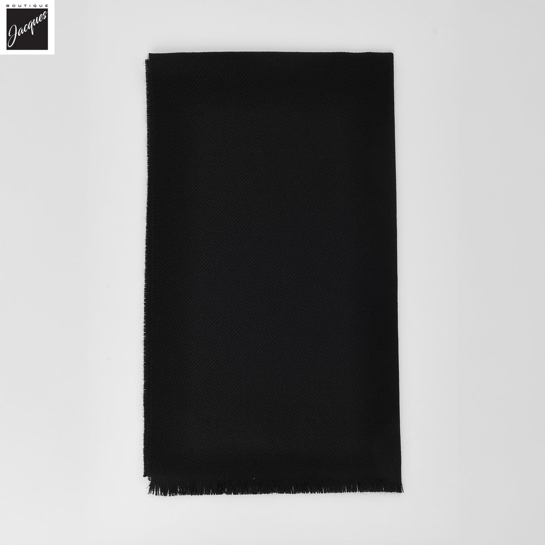 Black Textured Wool Scarf - Paolo Albizzati