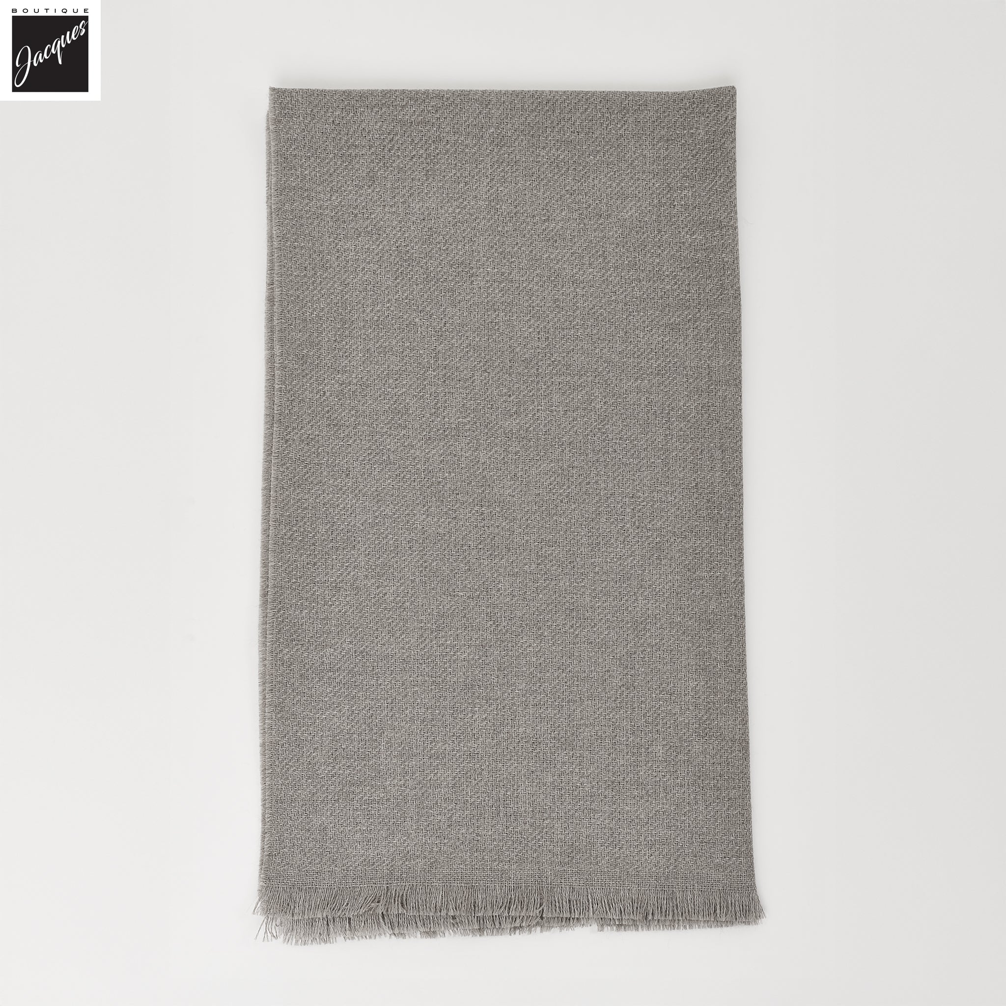 Taupe Wool Scarf - Paolo Albizzati