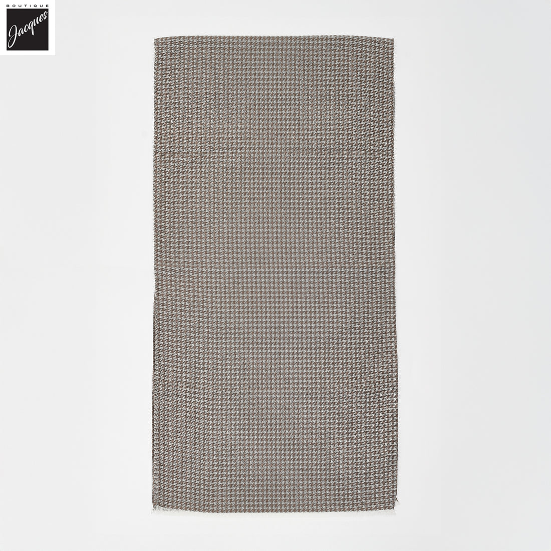 Brown Patterned Wool Scarf - Paolo Albizzati
