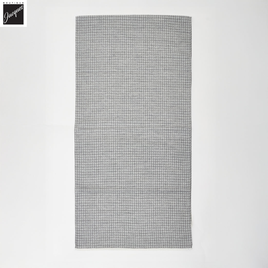 Gray Patterned Wool Scarf - Paolo Albizzati