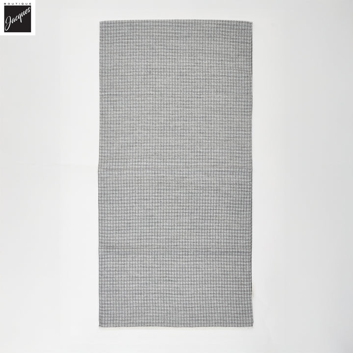 Gray Patterned Wool Scarf - Paolo Albizzati