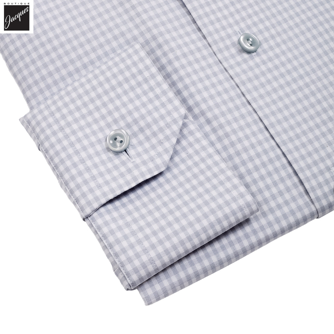 Gray Check Cotton-Tencel Lyocell Slim Fit Shirt - ETON
