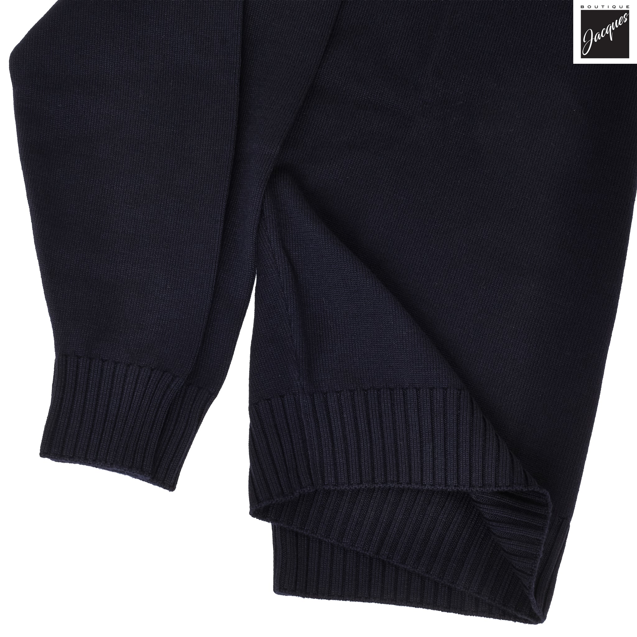 Navy Extrafine Wool Crewneck Sweater - FILIPPO DE LAURENTIIS
