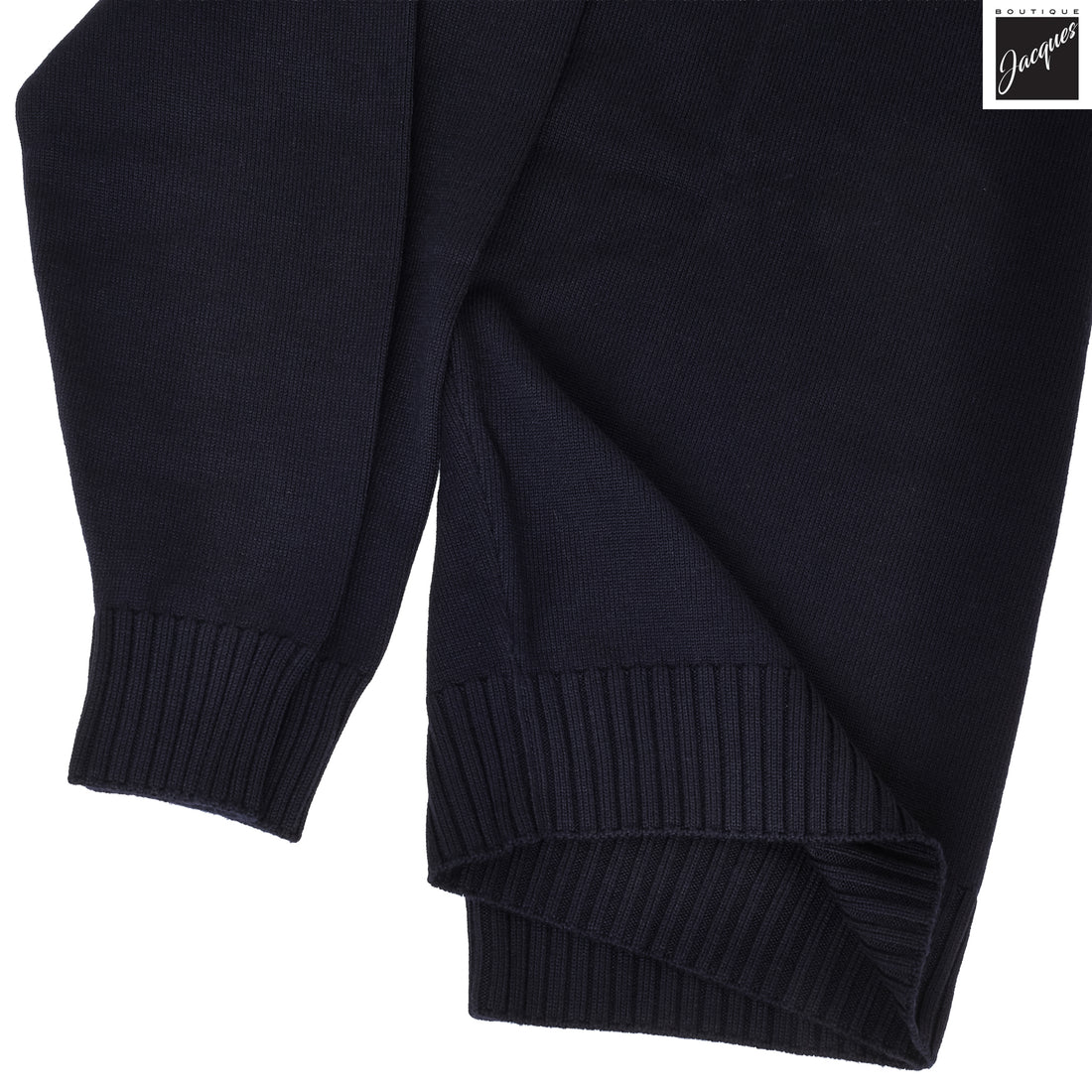Navy Extrafine Wool Crewneck Sweater - FILIPPO DE LAURENTIIS