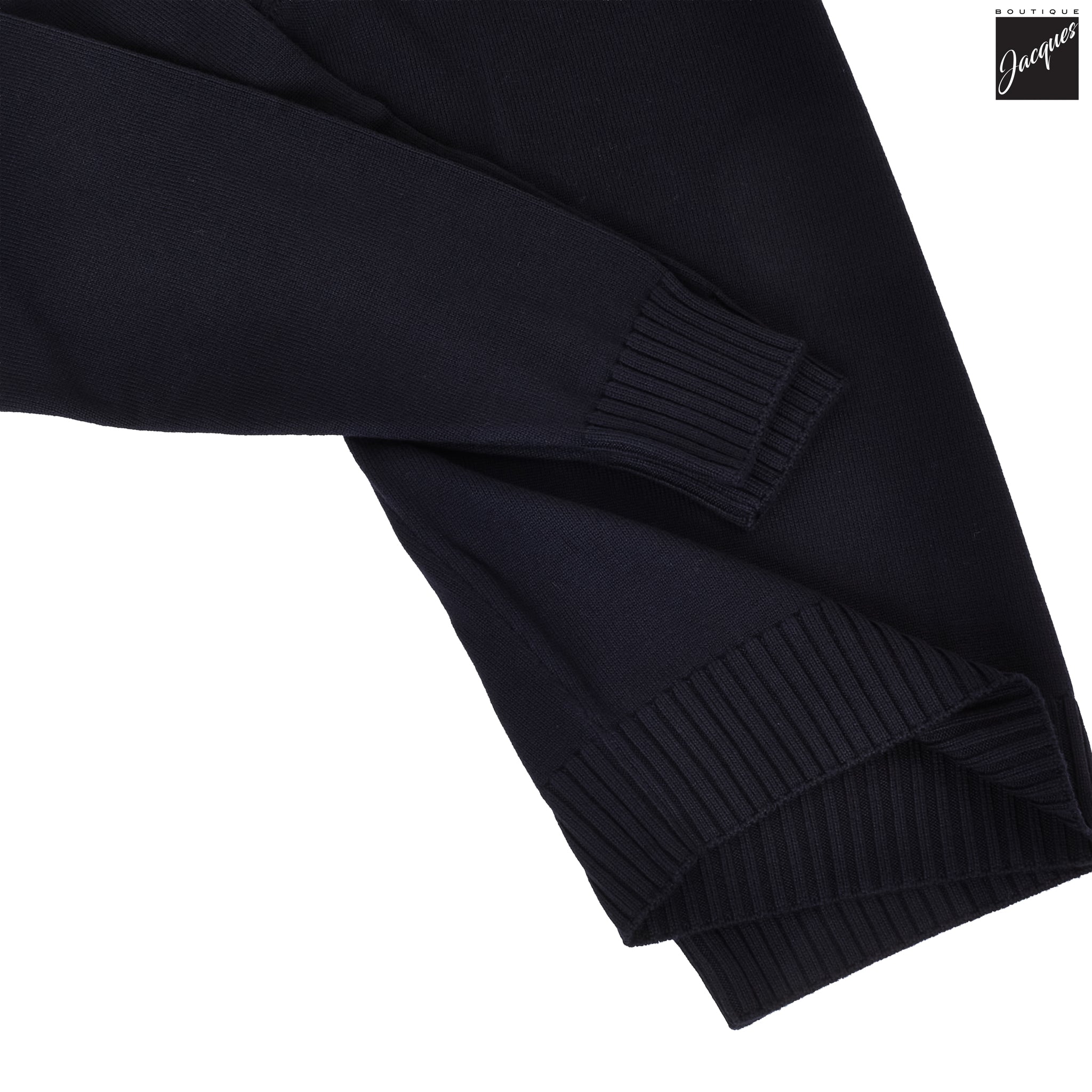 Navy Extrafine Wool Crewneck Sweater - FILIPPO DE LAURENTIIS