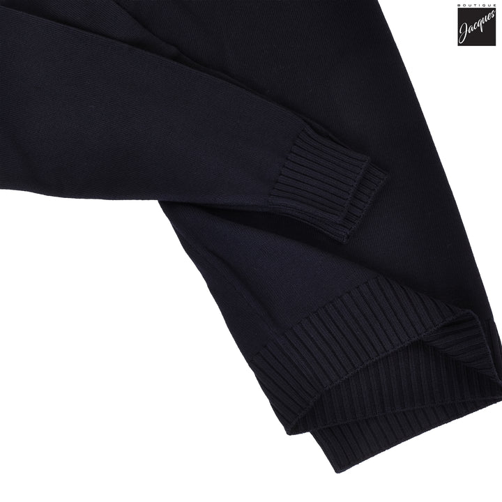 Navy Extrafine Wool Crewneck Sweater - FILIPPO DE LAURENTIIS