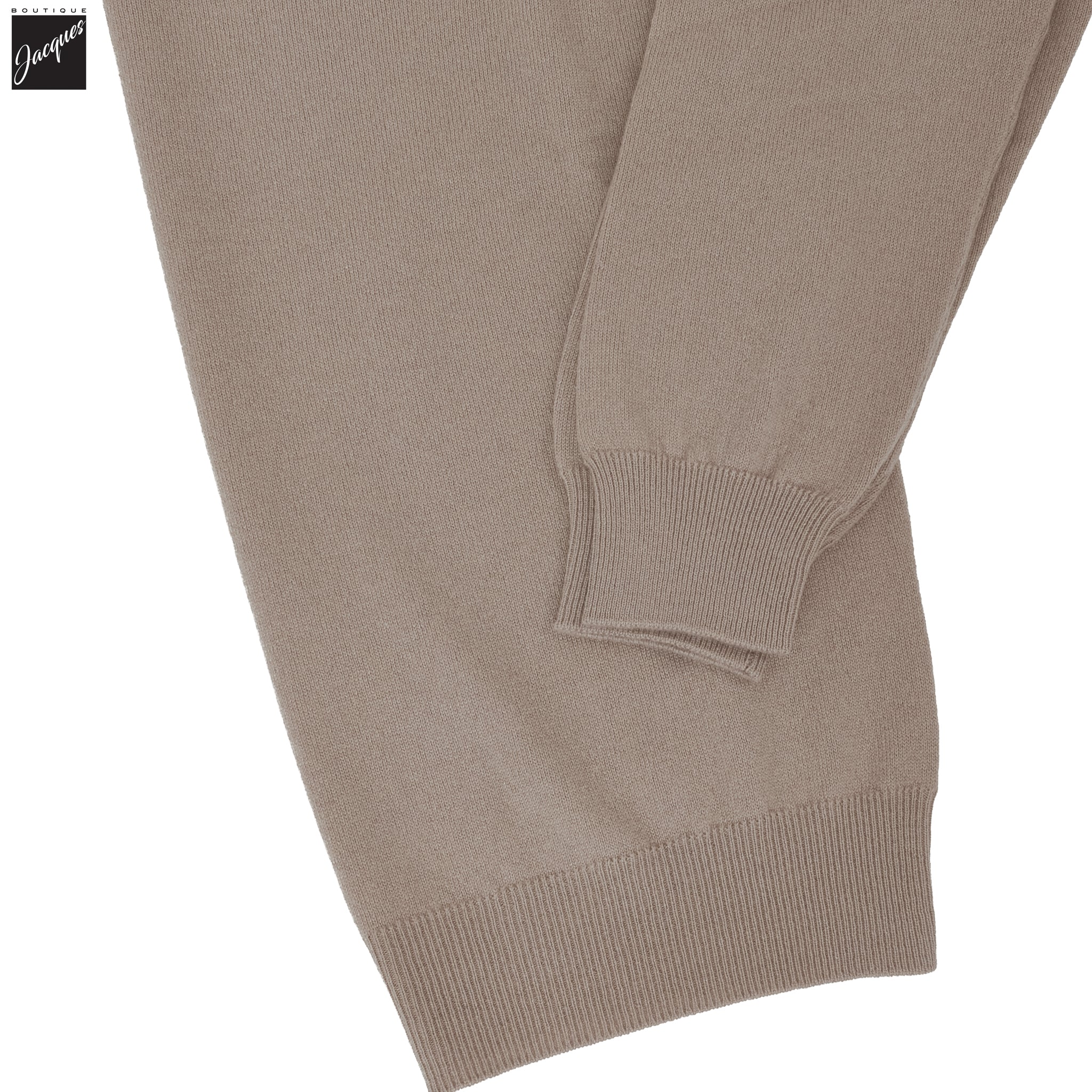 Hazelnut Cariaggi Cashmere Crewneck Sweater - FILIPPO DE LAURENTIIS