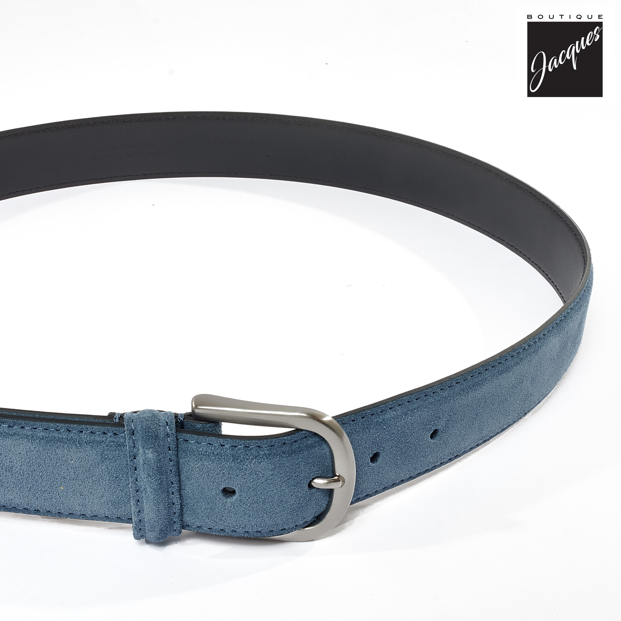 Sky Blue Suede Belt - Anderson's