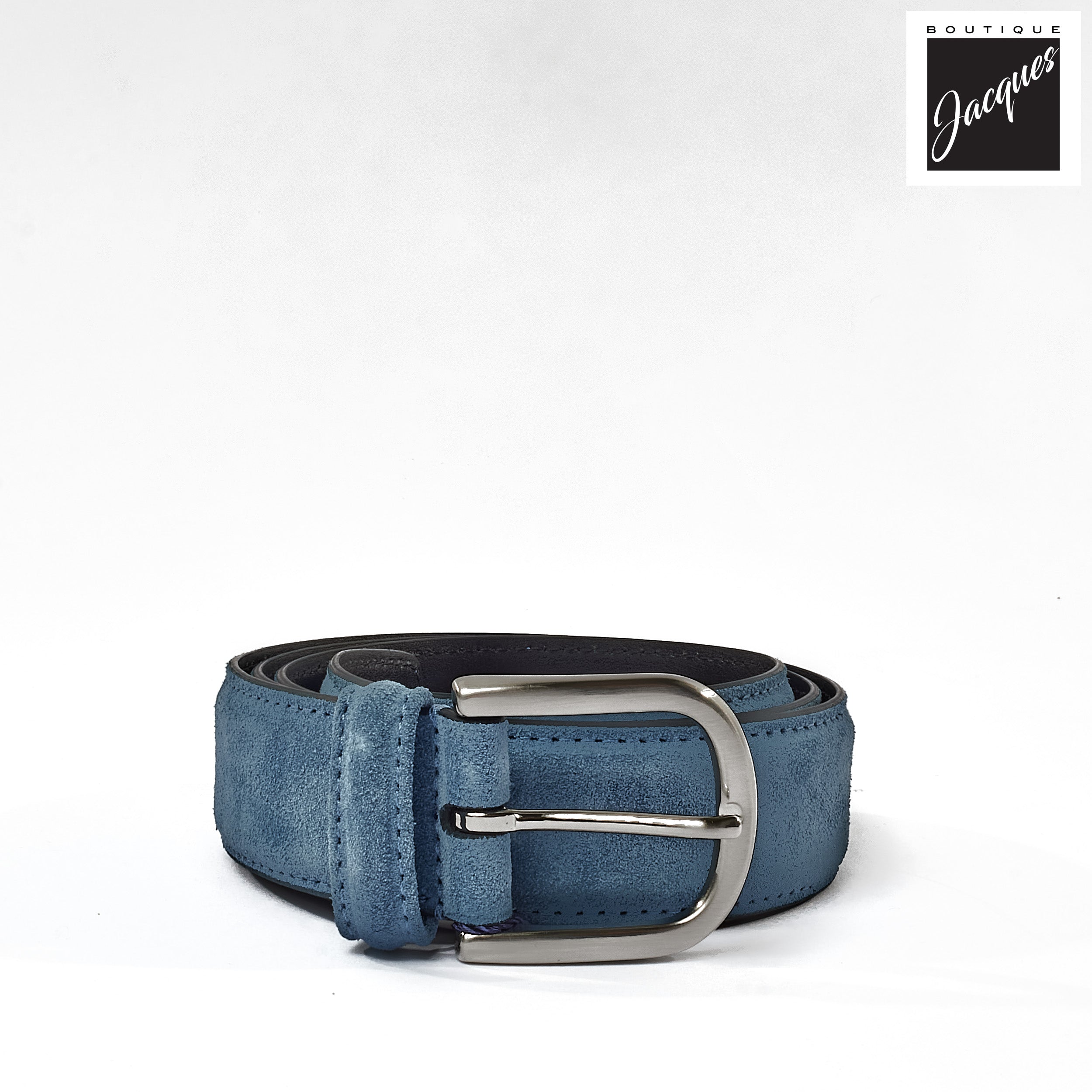 Sky Blue Suede Belt - Anderson's