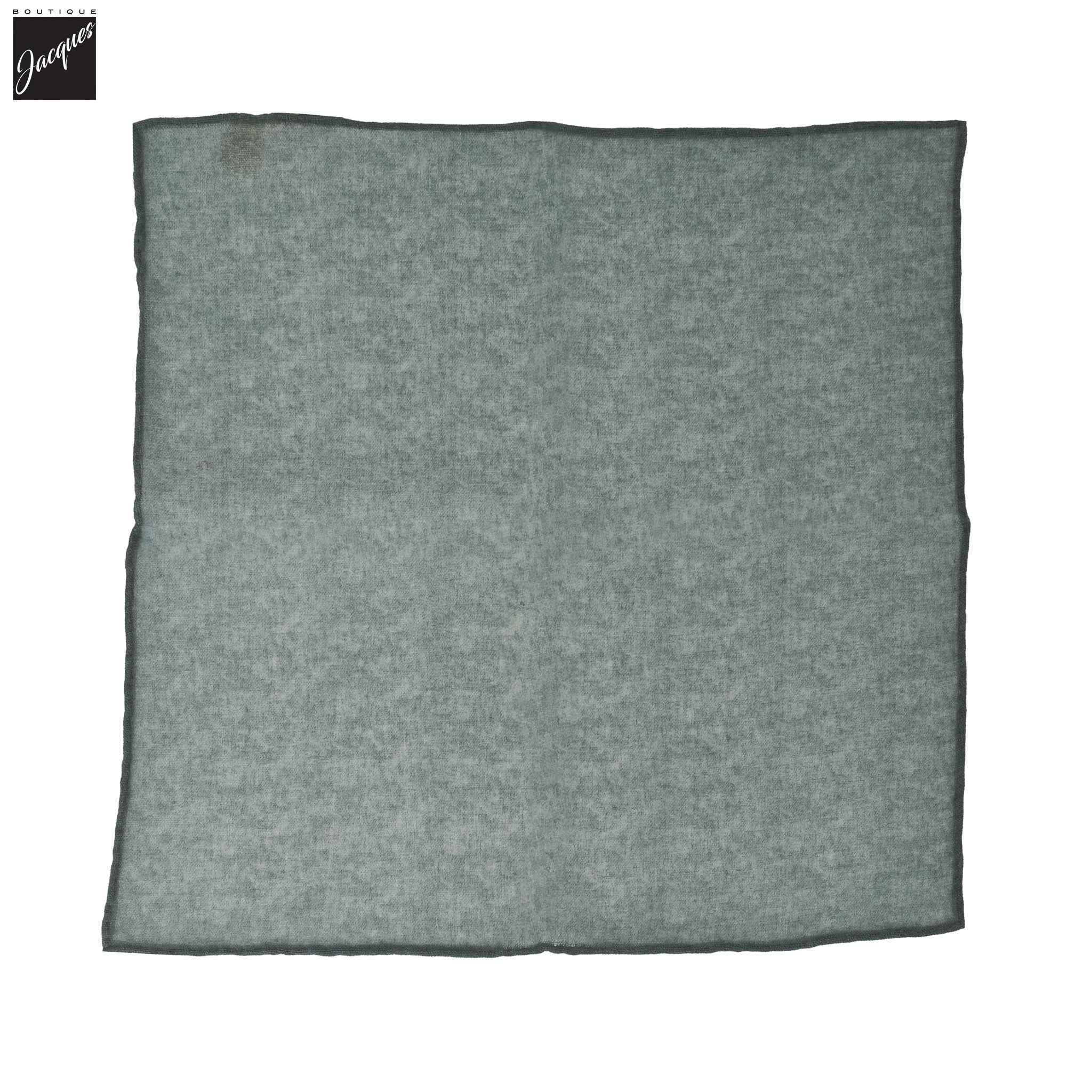 Green Solid Wool-Silk Hankie - Paolo Albizzati