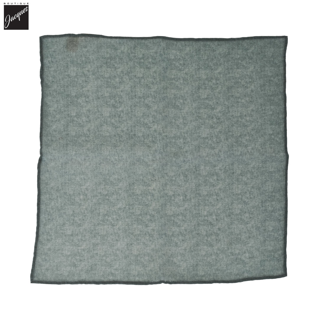Green Solid Wool-Silk Hankie - Paolo Albizzati