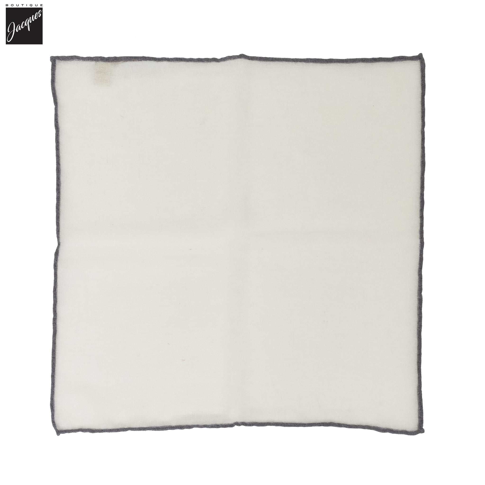 Off-White w/ Trim Wool Hankie - Paolo Albizzati
