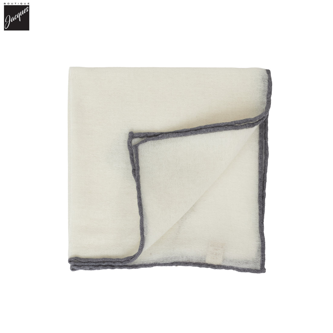Off-White w/ Trim Wool Hankie - Paolo Albizzati