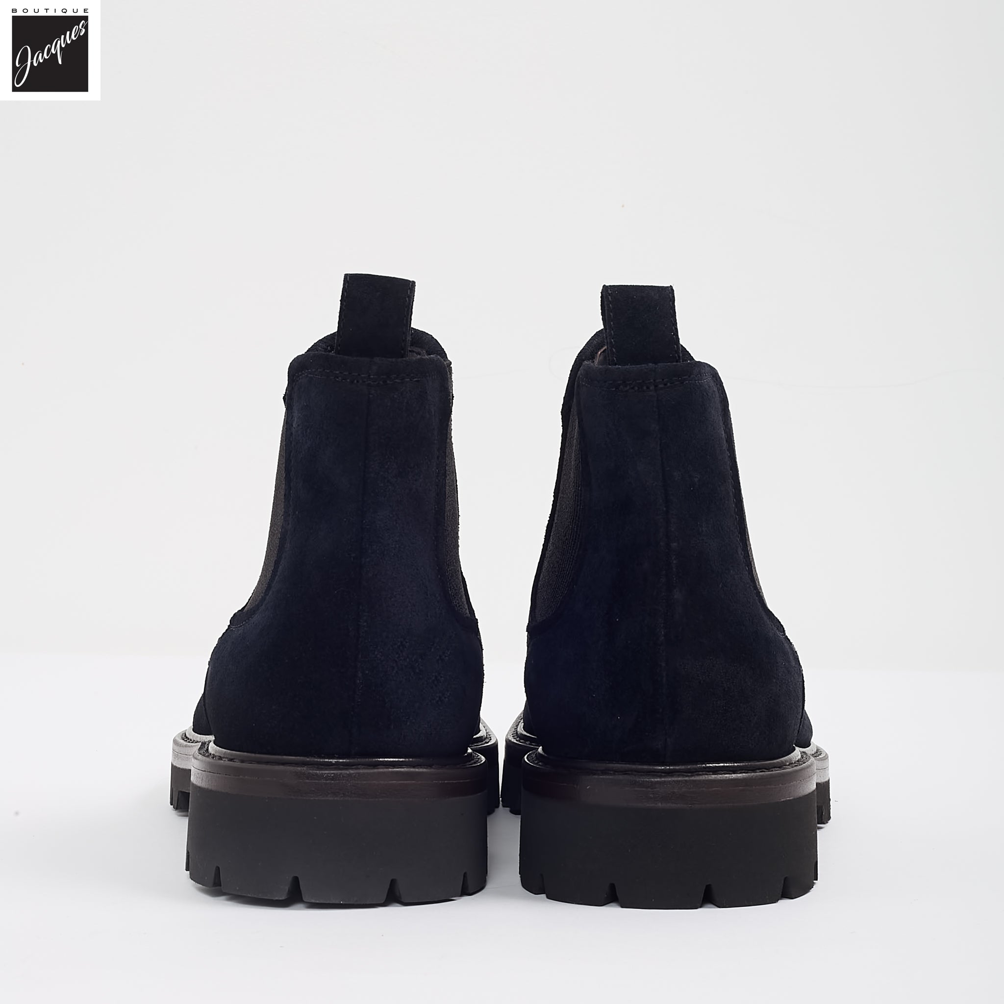 Navy Suede Leather Chelsea Boot - Fabiano Ricci