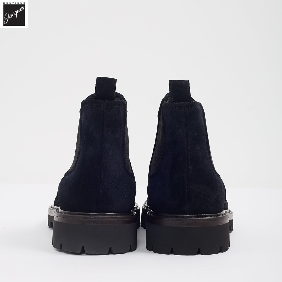 Navy Suede Leather Chelsea Boot - Fabiano Ricci
