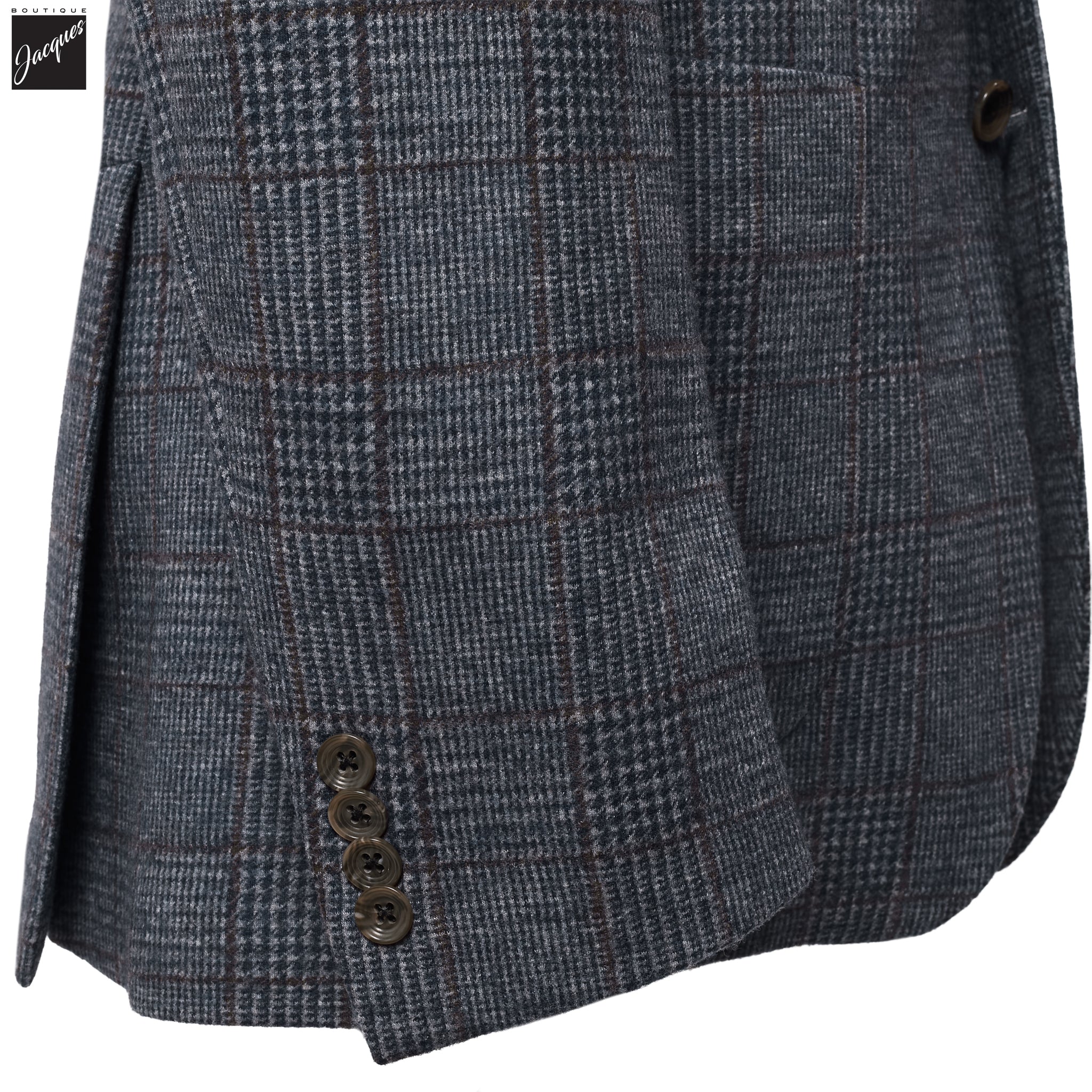 Blue Check Superfine Wool Hartford Contemporary Fit Knitted Sport Jacket - Jack Victor