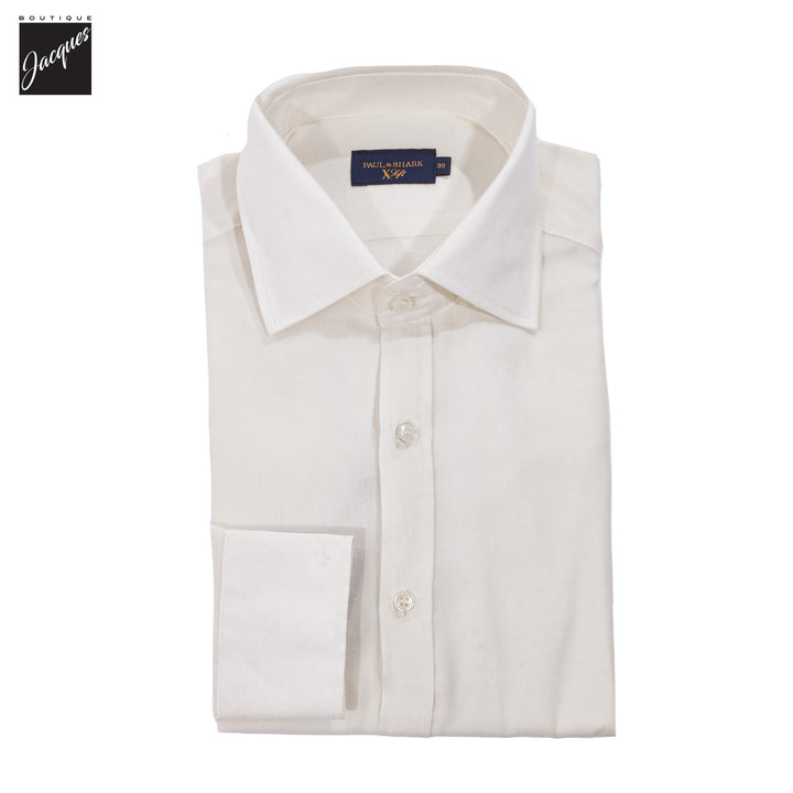 Off-White XSoft Cotton Lyocell Semi Solid Casual Shirt - Paul & Shark