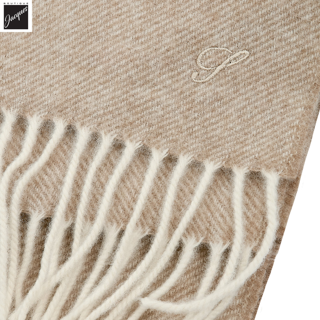 Sand Solid Wool Scarf - Stenströms