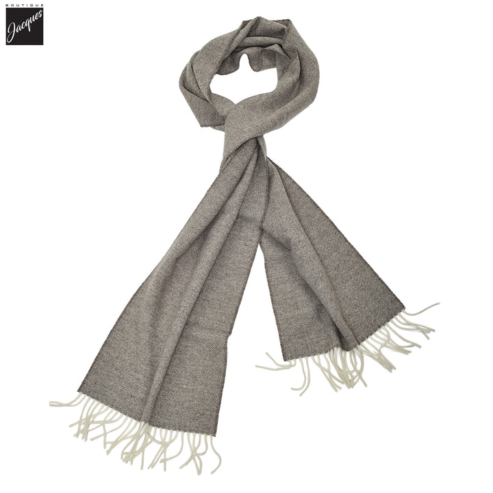 Taupe Gray Solid Wool Scarf - Stenströms