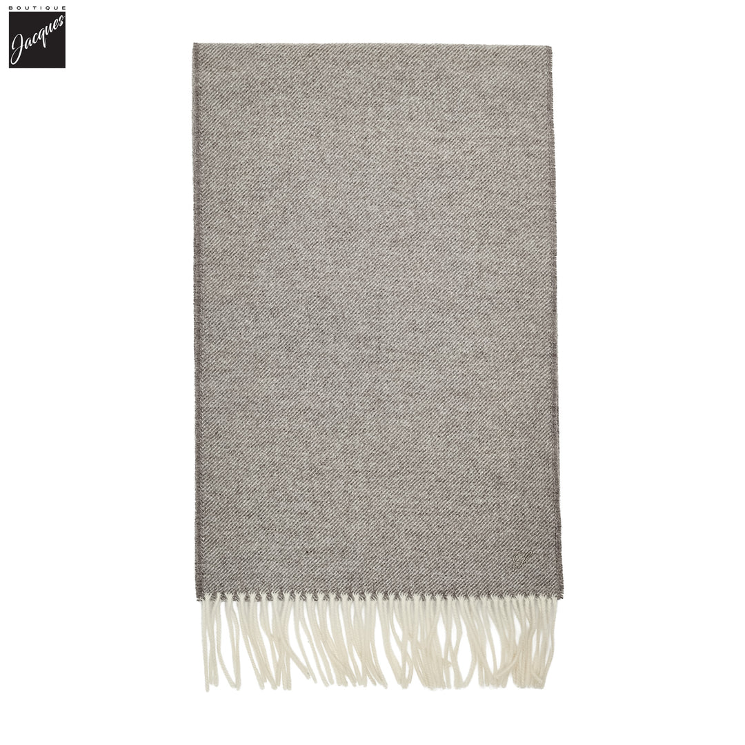 Taupe Gray Solid Wool Scarf - Stenströms