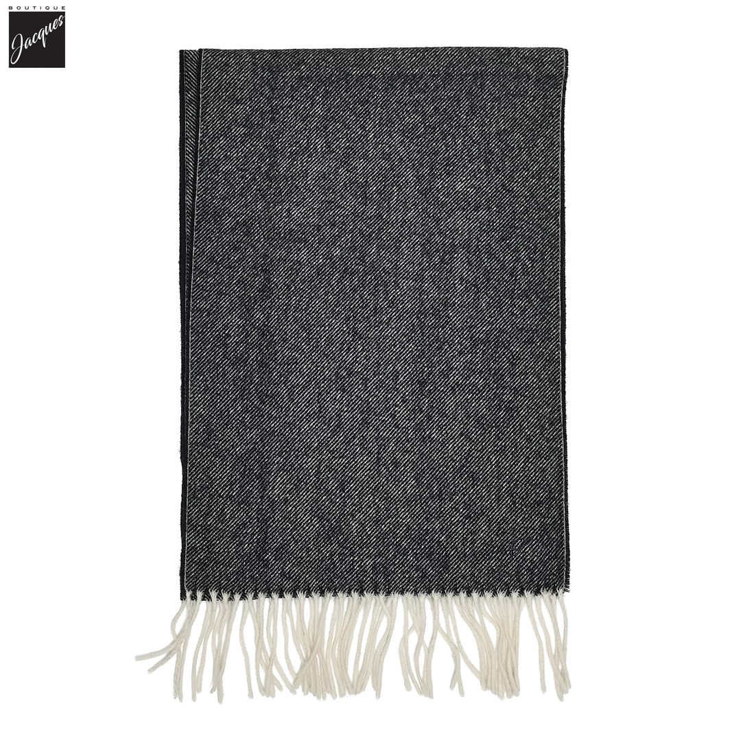 Charcoal Gray Solid Wool Scarf - Stenströms