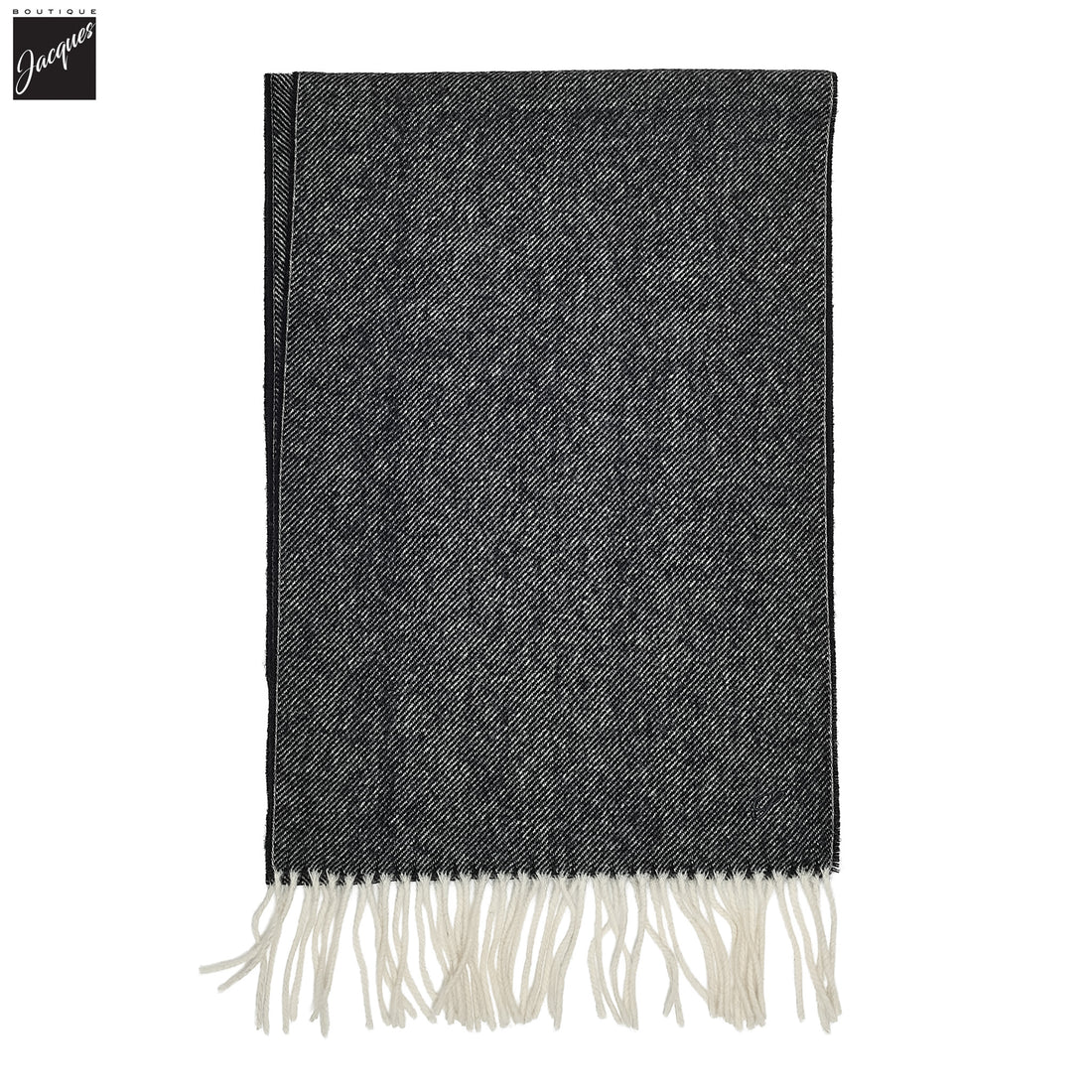 Charcoal Gray Solid Wool Scarf - Stenströms