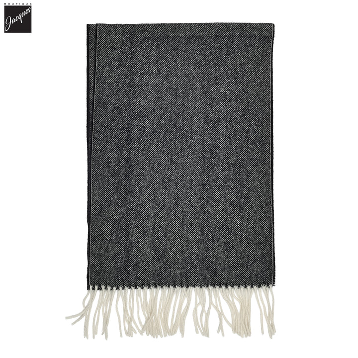 Charcoal Gray Solid Wool Scarf - Stenströms