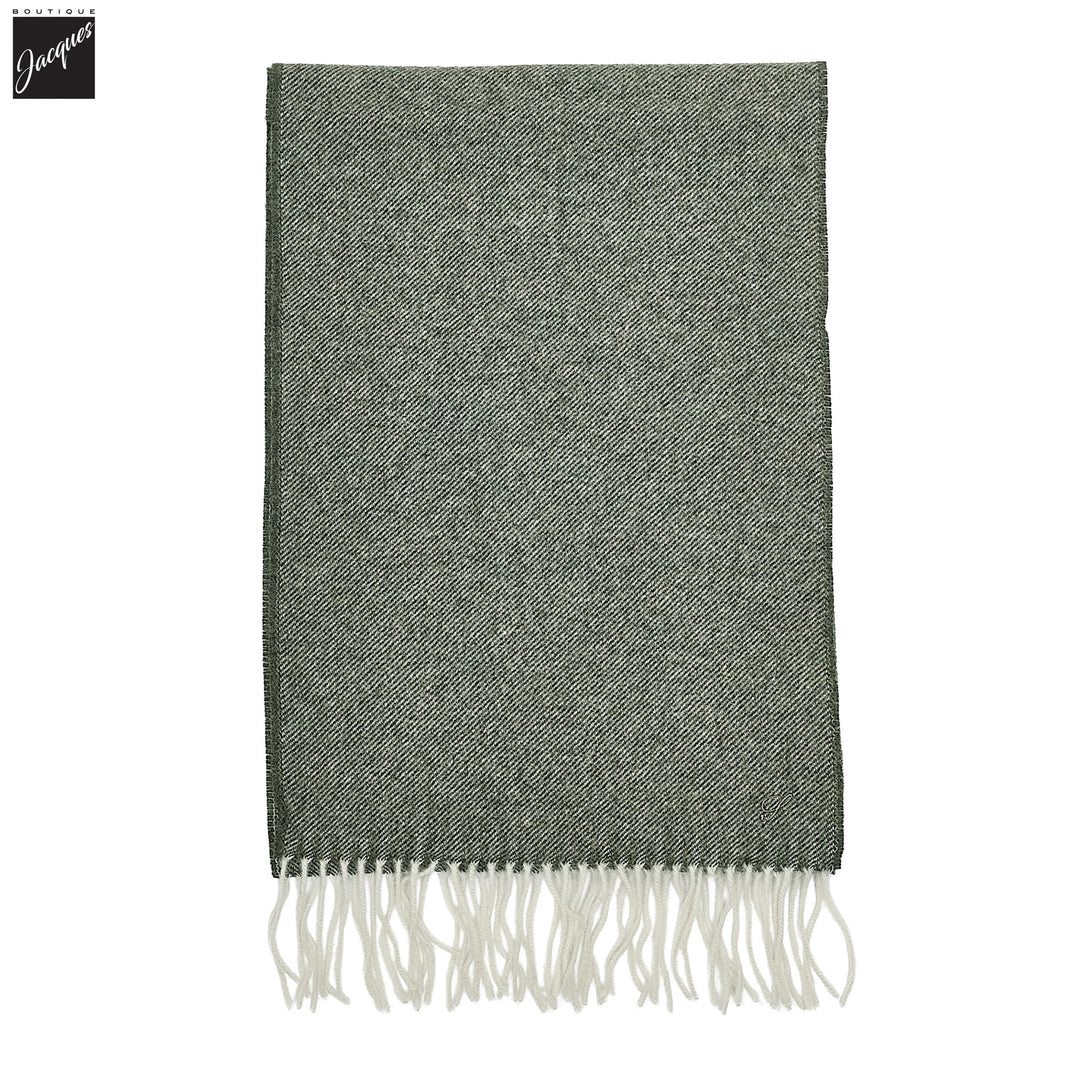 Mid Green Solid Wool Scarf - Stenströms
