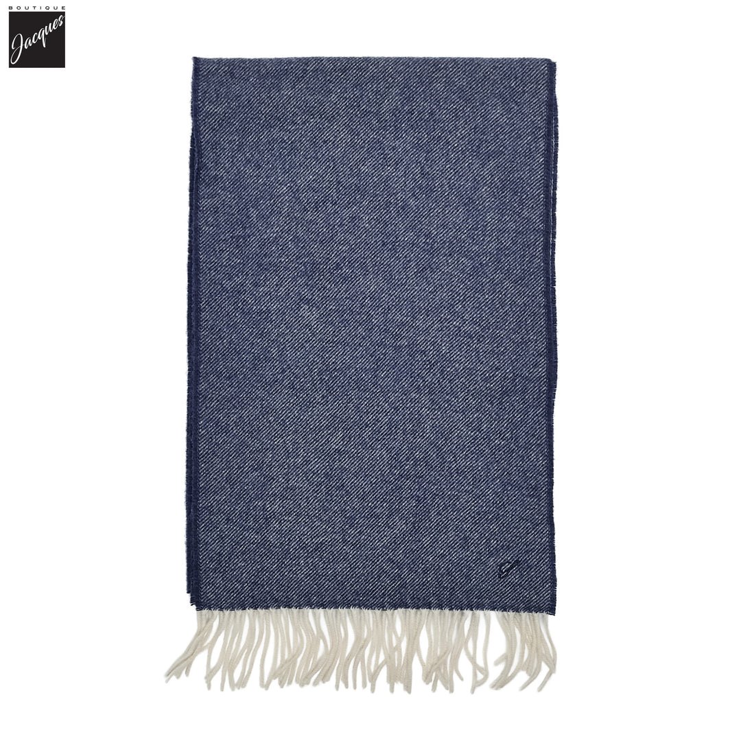 Indigo Blue Solid Wool Scarf - Stenströms