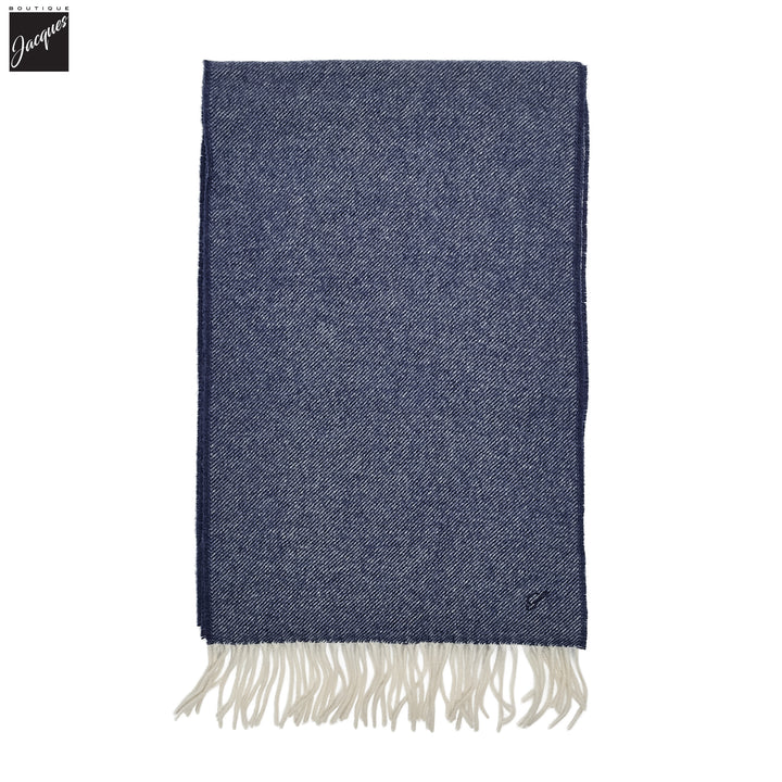 Indigo Blue Solid Wool Scarf - Stenströms