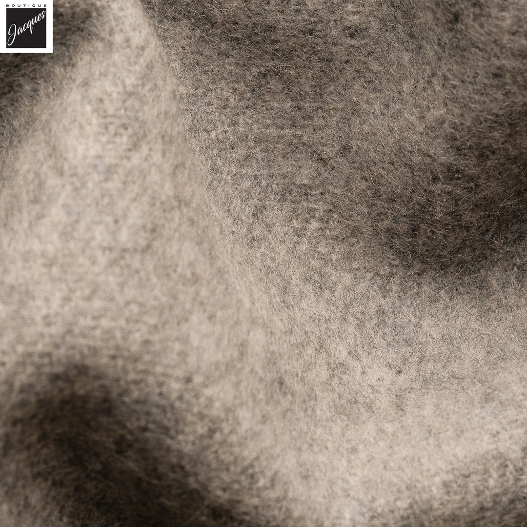 Oatmeal & Gray Ultra-Soft Reversible Cashmere Scarf - ETON