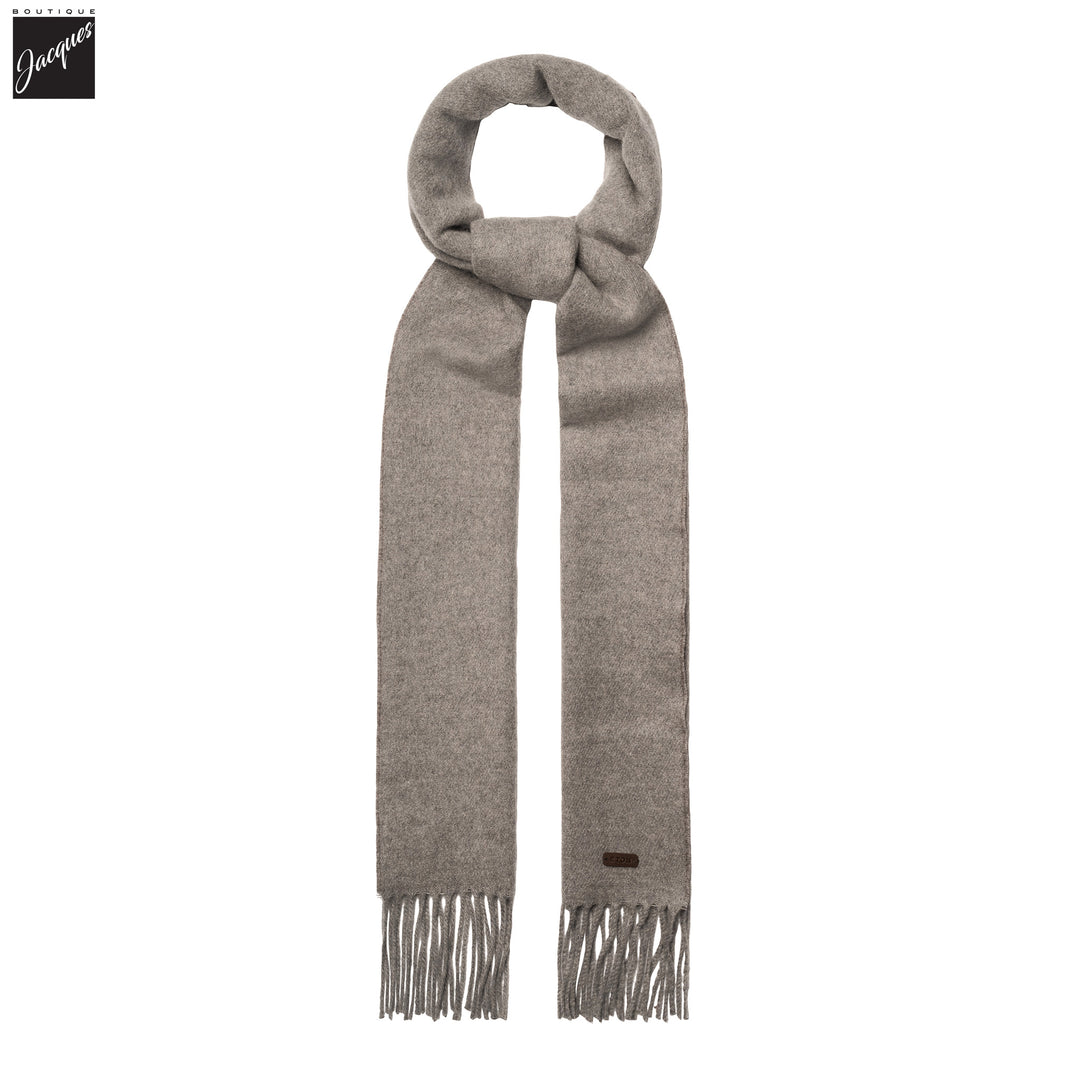 Oatmeal & Gray Ultra-Soft Reversible Cashmere Scarf - ETON
