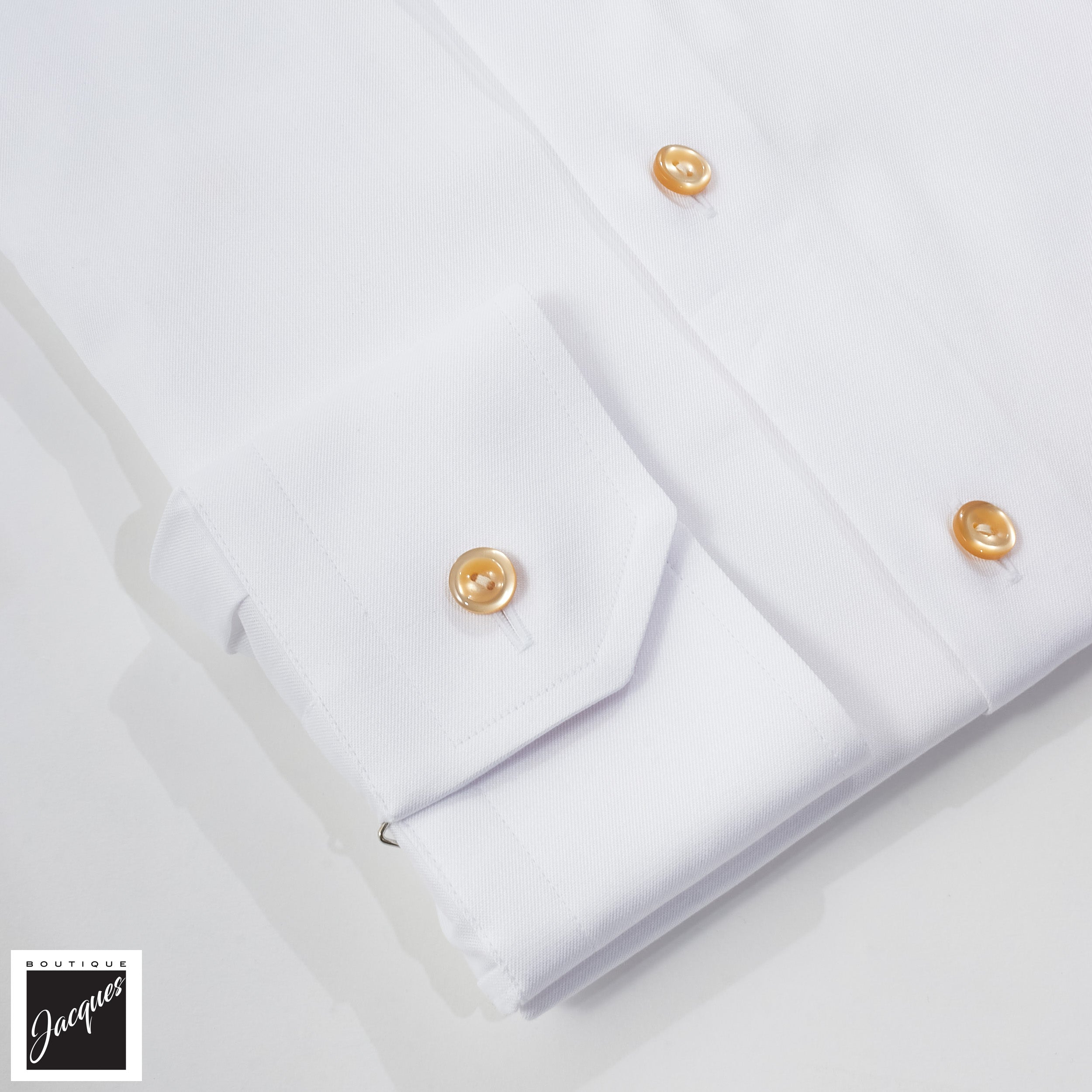 White Solid Beige Effect Signature Twill Slim Fit Shirt - ETON