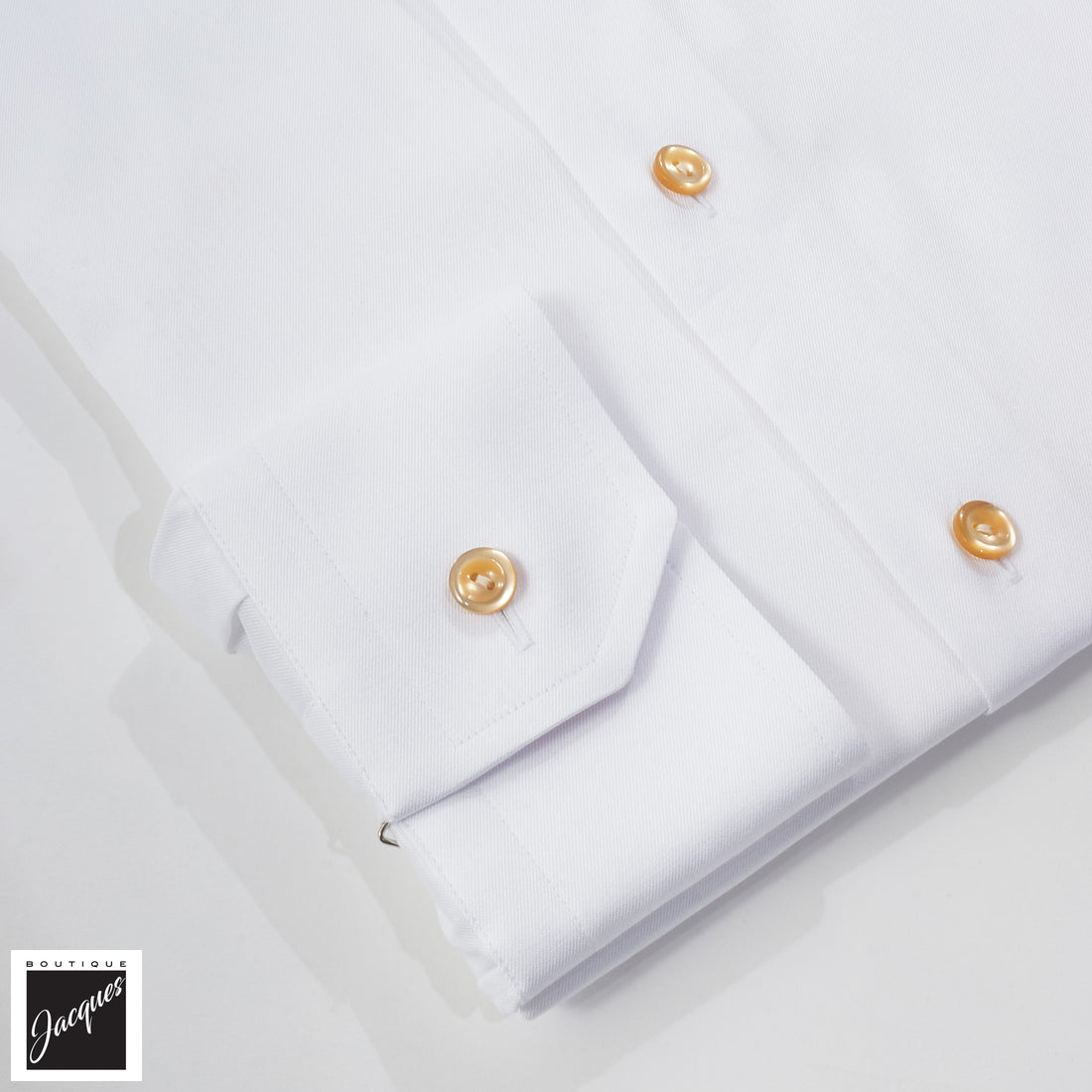 White Solid Beige Effect Signature Twill Slim Fit Shirt - ETON