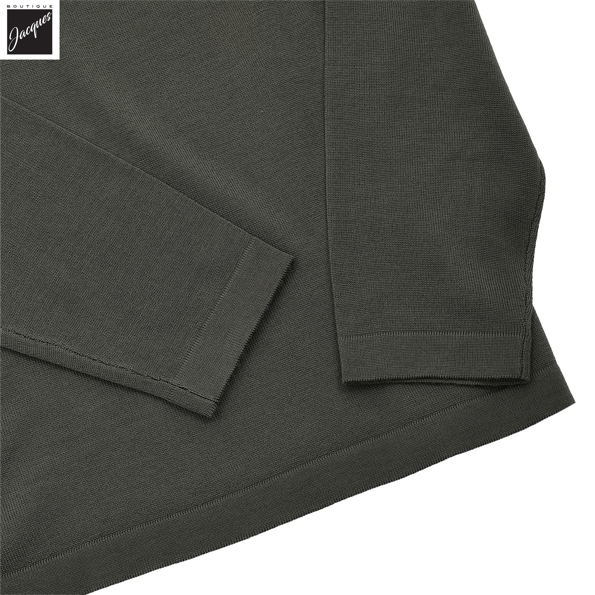 Rosemary Green Extra-Fine Merino Crew Neck Sweater - Patrick Assaraf