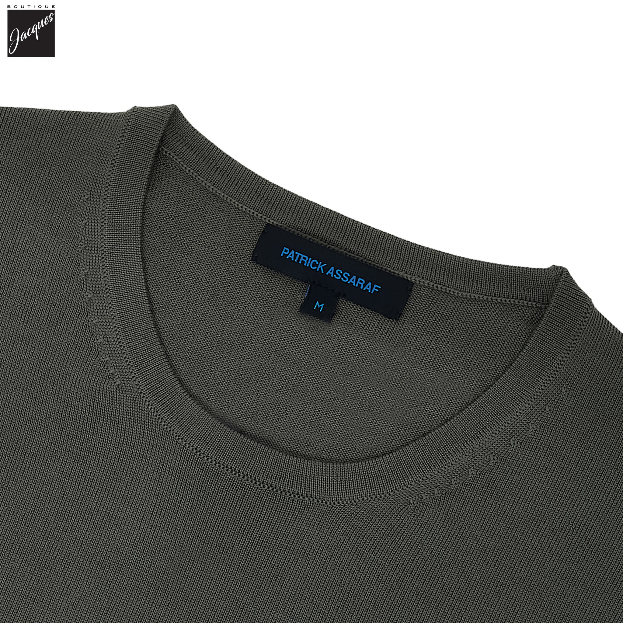 Rosemary Green Extra-Fine Merino Crew Neck Sweater - Patrick Assaraf