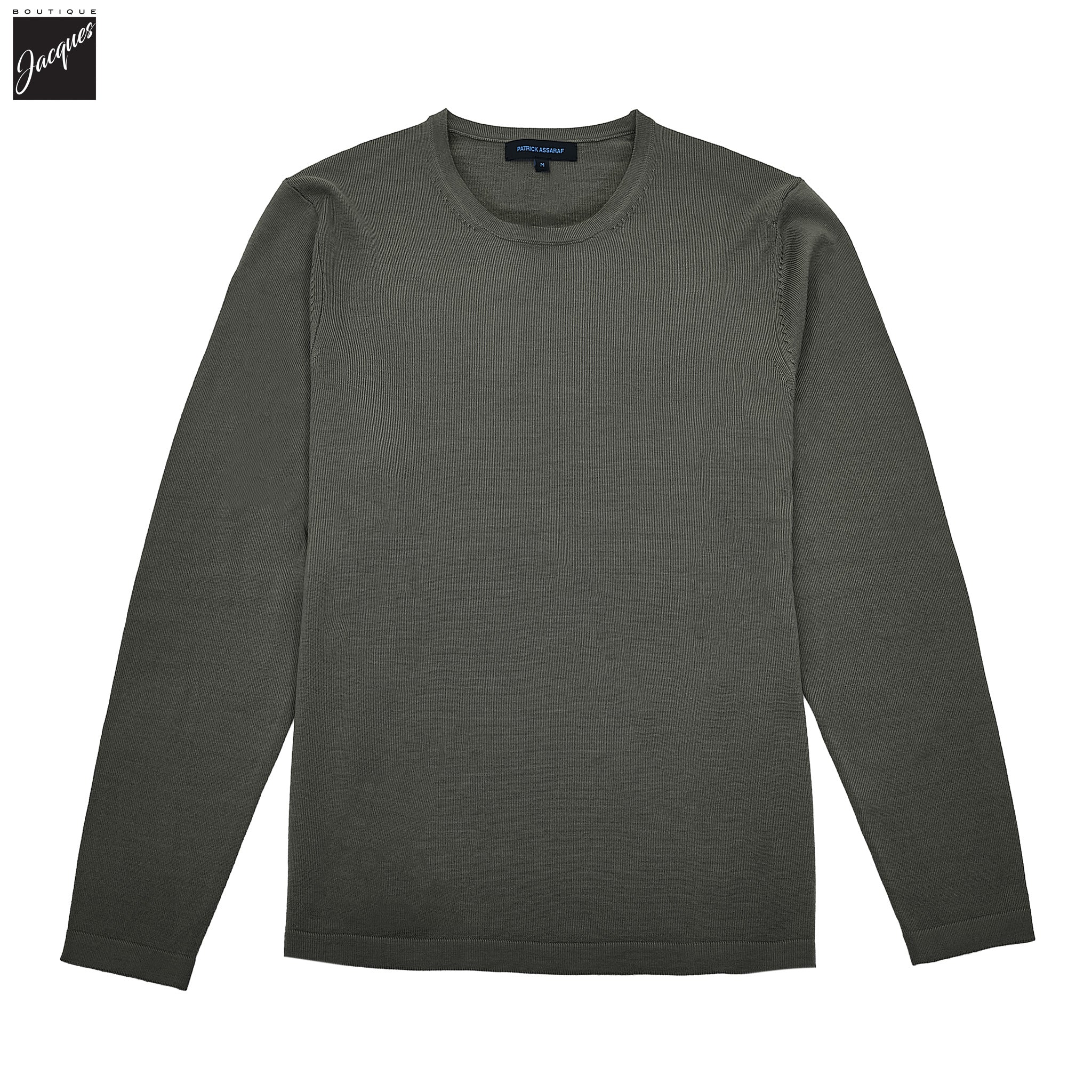 Rosemary Green Extra-Fine Merino Crew Neck Sweater - Patrick Assaraf