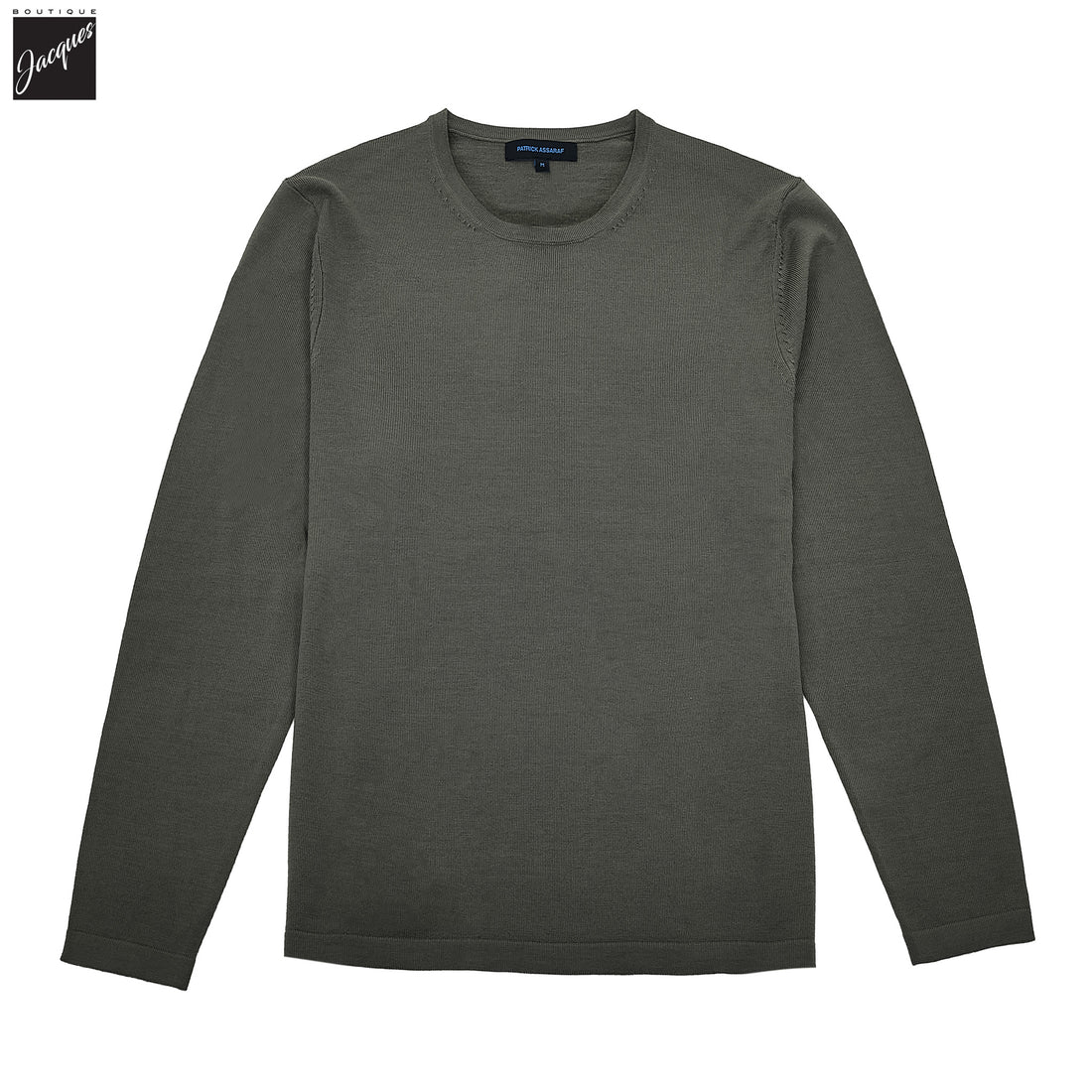 Rosemary Green Extra-Fine Merino Crew Neck Sweater - Patrick Assaraf