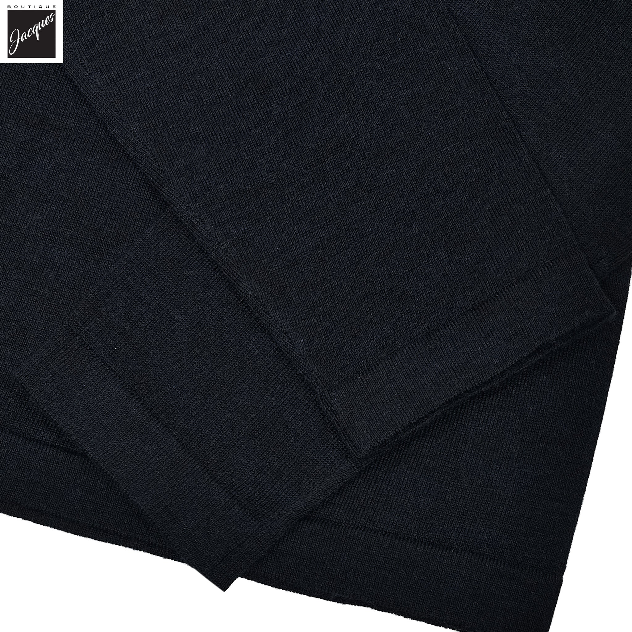 Mammoth Blue Extra-Fine Merino Quarter-Zip Mock Neck Sweater - Patrick Assaraf