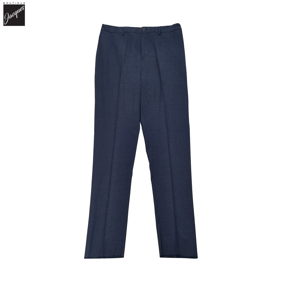 Blue Wool Stretch Prato Stretch Waistband Dress Pant - Jack Victor