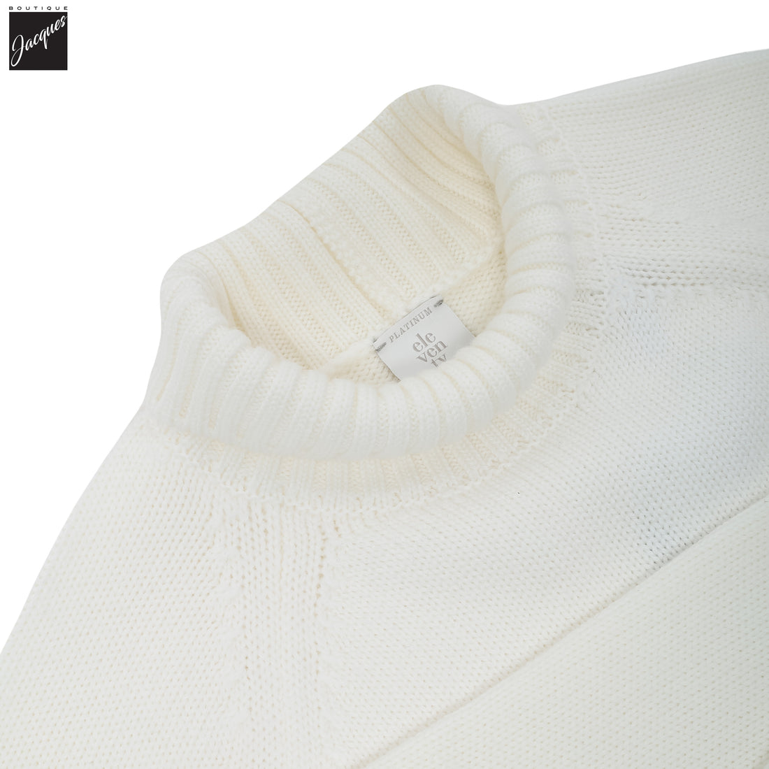 Ivory Wool Turtleneck Sweater - ELEVENTY