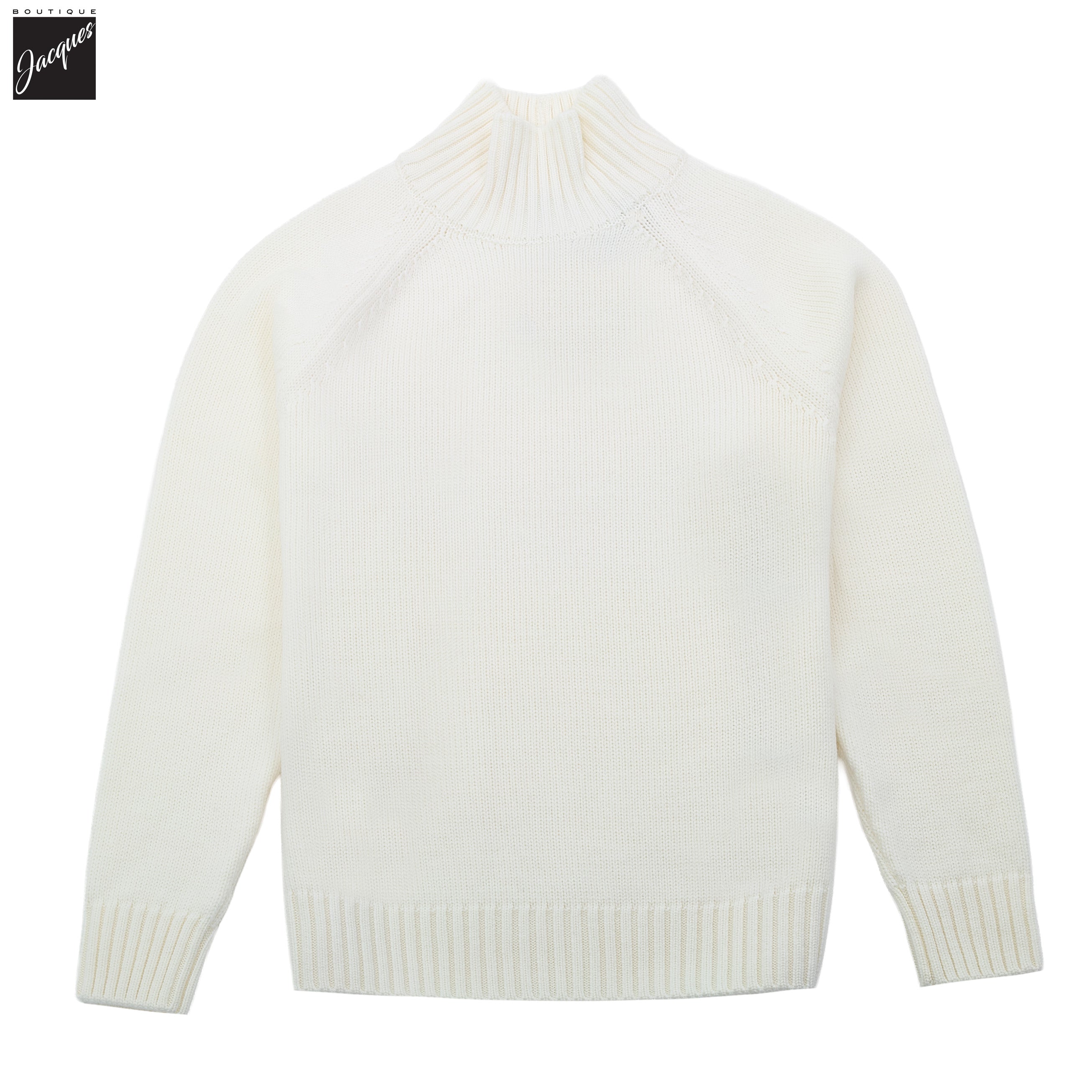 Ivory Wool Turtleneck Sweater - ELEVENTY