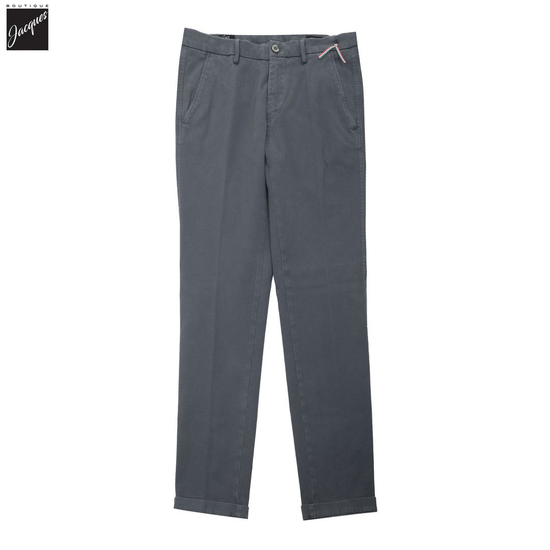 Fog Blue Twill Stretch Slim Fit Chino - Mason's