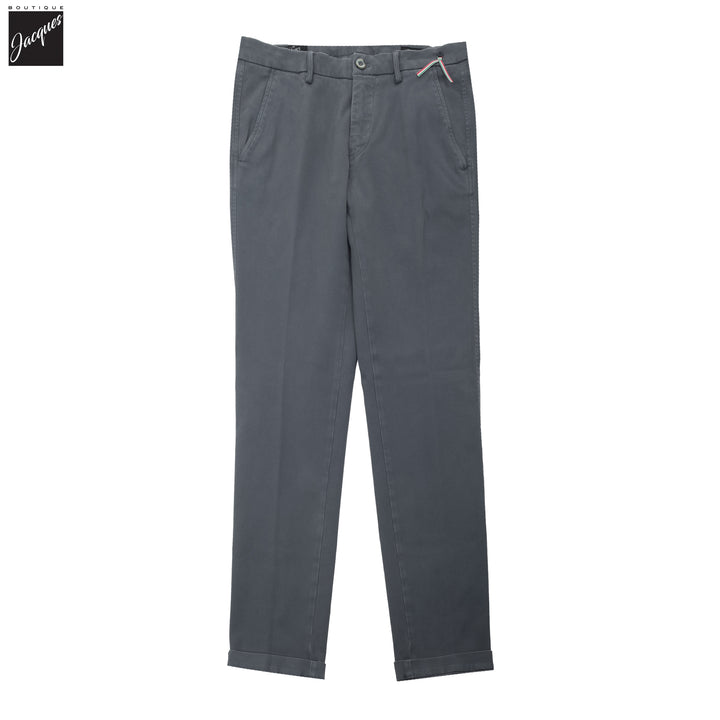 Fog Blue Twill Stretch Slim Fit Chino - Mason's