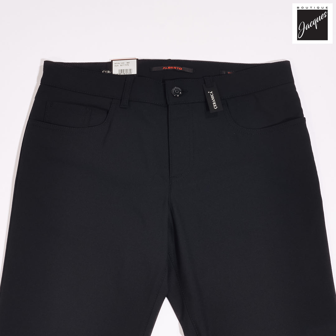 Blue Structure Ceramica Pipe Five Pocket Pants - ALBERTO