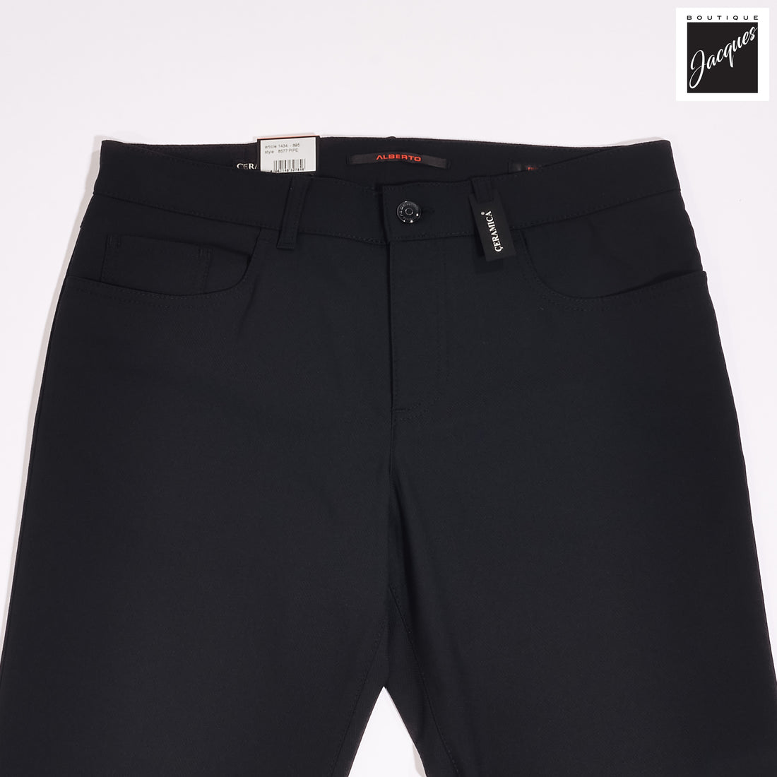 Blue Structure Ceramica Pipe Five Pocket Pants - ALBERTO