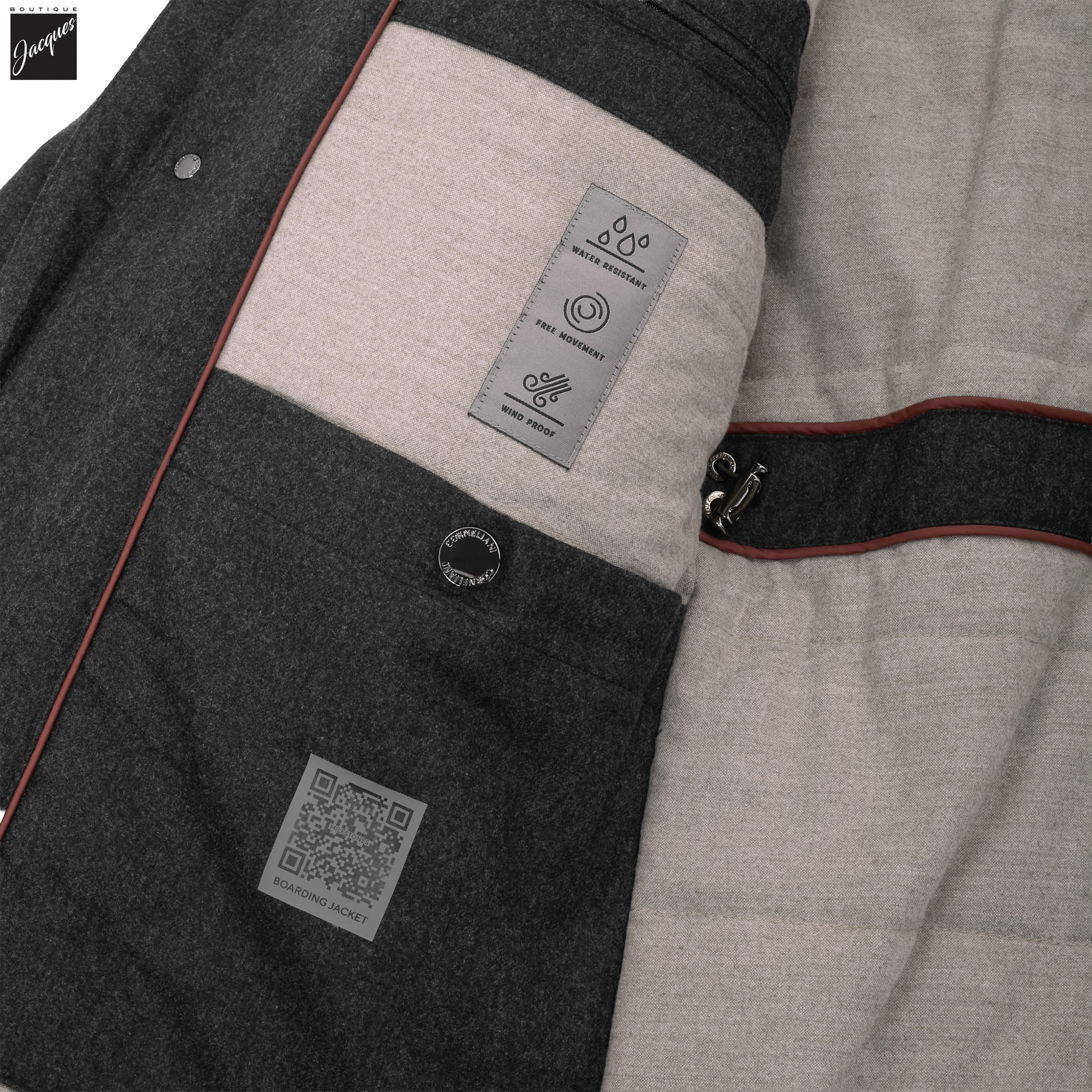 Gray Technical Cashmere Car Coat - Corneliani