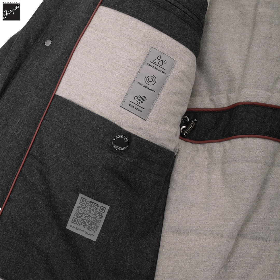 Gray Technical Cashmere Car Coat - Corneliani