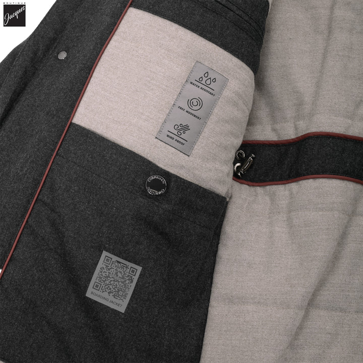 Gray Technical Cashmere Car Coat - Corneliani